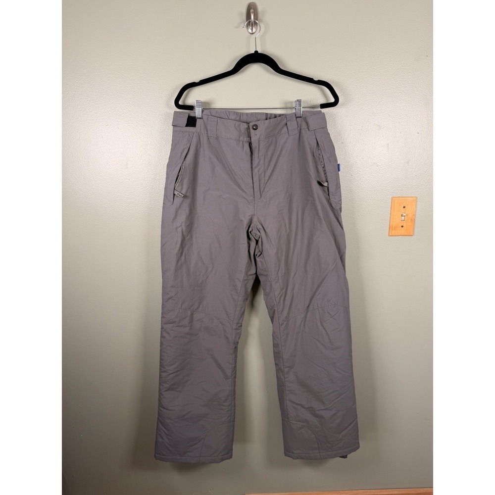 EXP Barrett Men's Large Insulated Snow Ski Pants Gray Waterproof Y2K Gorpcore